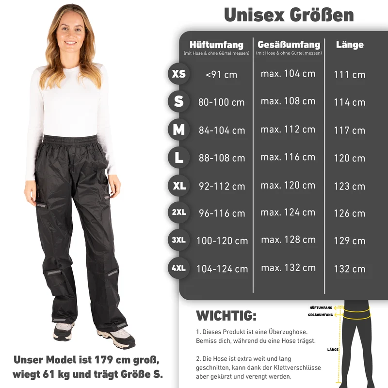 Ultimate Bike Pant - Reflektierende & Wasserdichte Regenhose - Unisex - B-Ware