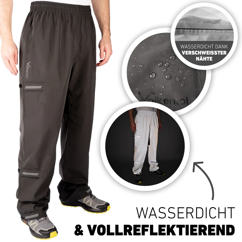 Ultimate Bike Pant - Reflektierende & Wasserdichte Regenhose - Unisex - B-Ware