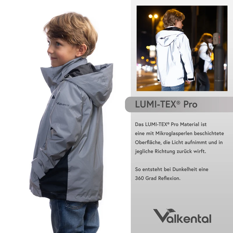 3in1 Smart Jacket - Reflektierende Jacke mit Fleece Zipp-In für Kinder & Jugendliche