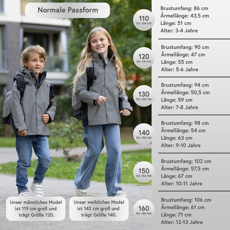 3in1 Smart Jacket - Reflektierende Jacke mit Fleece Zipp-In für Kinder & Jugendliche
