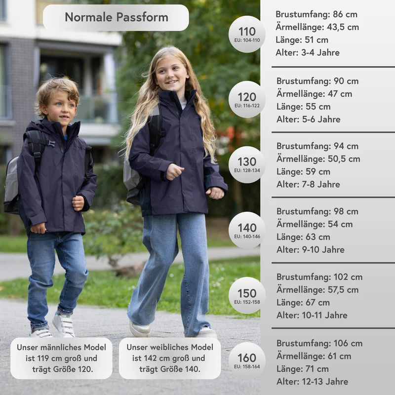 3in1 Smart Jacket - Reflektierende Jacke mit Fleece Zipp-In für Kinder & Jugendliche