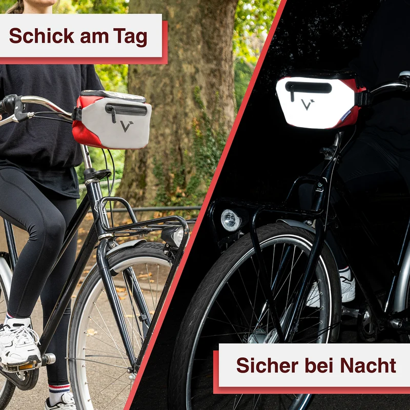3in1 City Bag - Multifunktionale & reflektierende Lenkertasche B-Ware