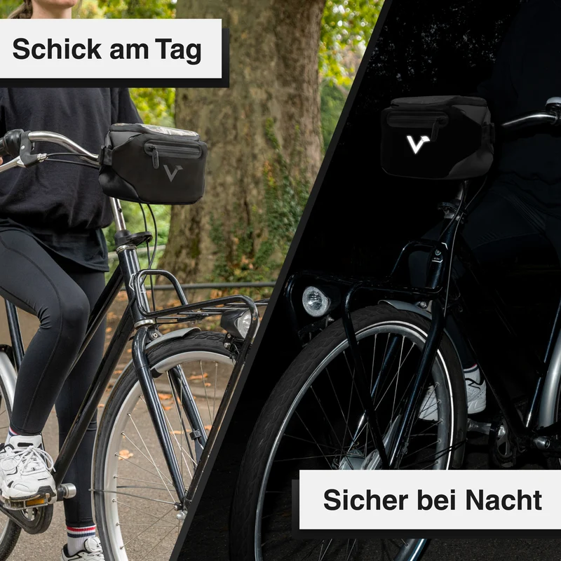 3in1 City Bag - Multifunktionale & reflektierende Lenkertasche B-Ware