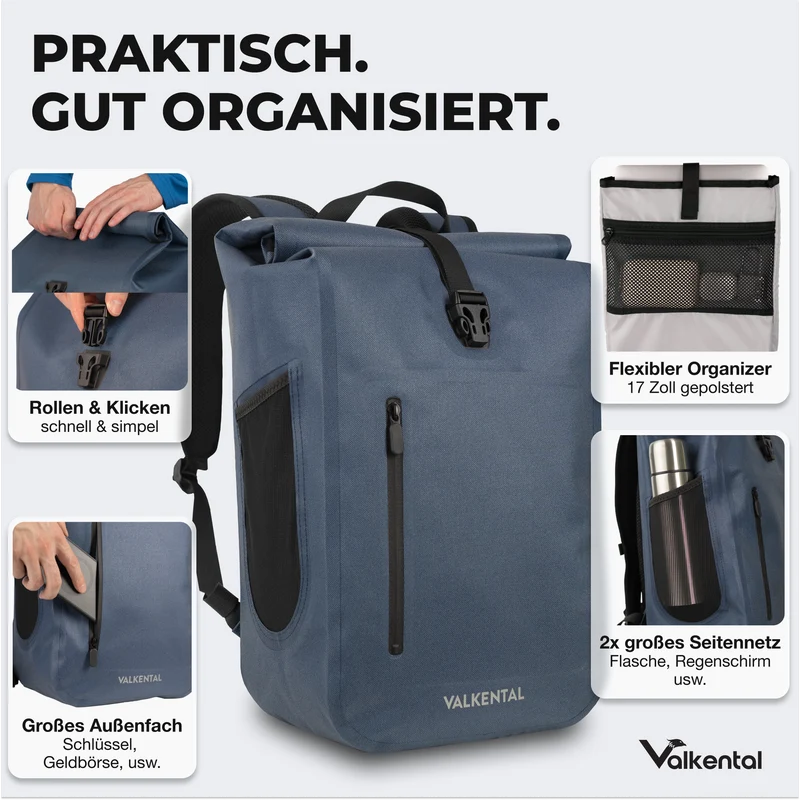 Waterproof Backpack - Wasserdichter reflektierender Rucksack