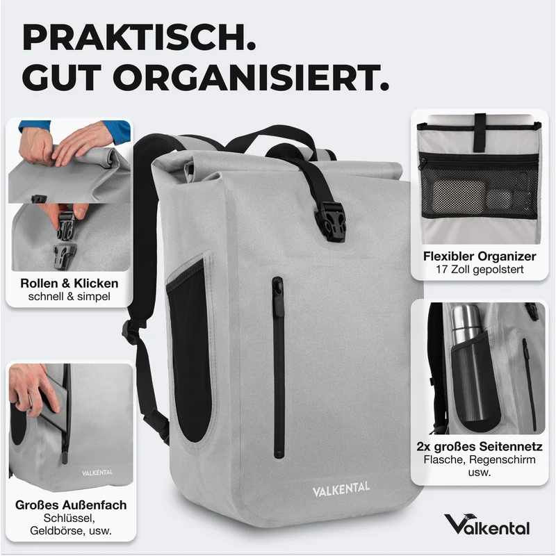 Waterproof Backpack - Wasserdichter reflektierender Rucksack