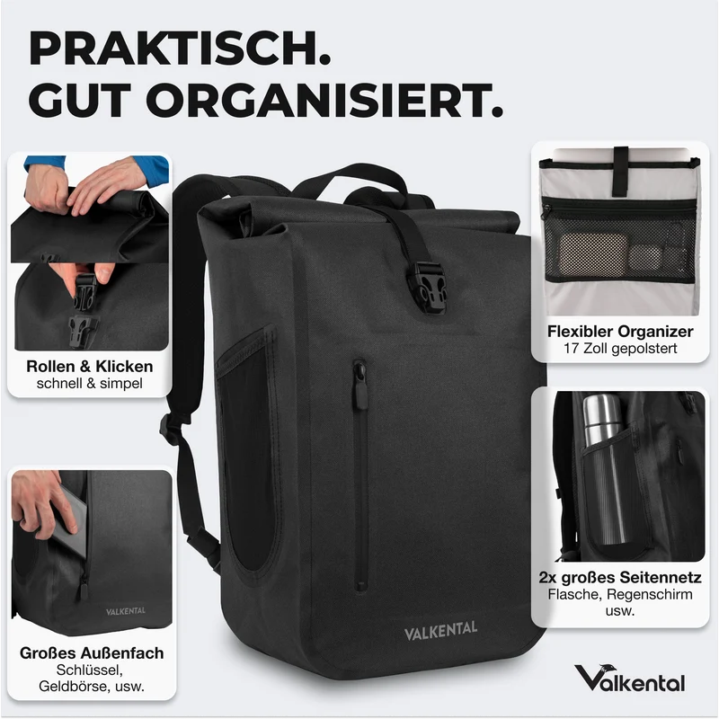 Waterproof Backpack - Wasserdichter reflektierender Rucksack