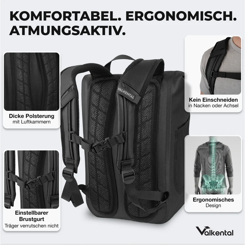 Waterproof Backpack - Wasserdichter reflektierender Rucksack