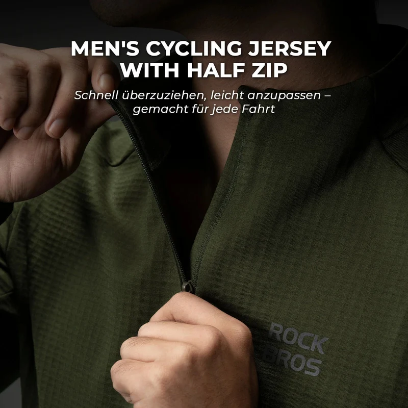 Fahrradtrikot Radtrikot Langarm Herren Зімовы цёплы фліс Schnelltrocknendes Atmungsaktiv