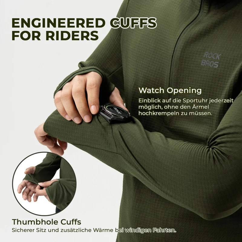 Fahrradtrikot Radtrikot Langarm Herren Зімовы цёплы фліс Schnelltrocknendes Atmungsaktiv