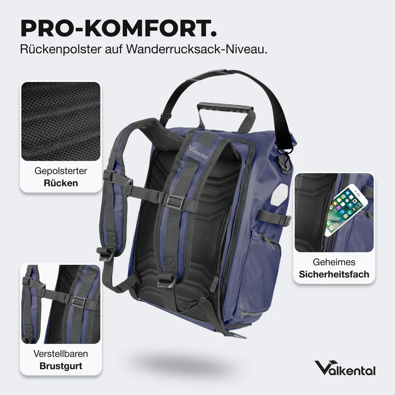 ValkPro 3in1 Fahrradtasche - hochfunktionales Multitalent - B-Ware