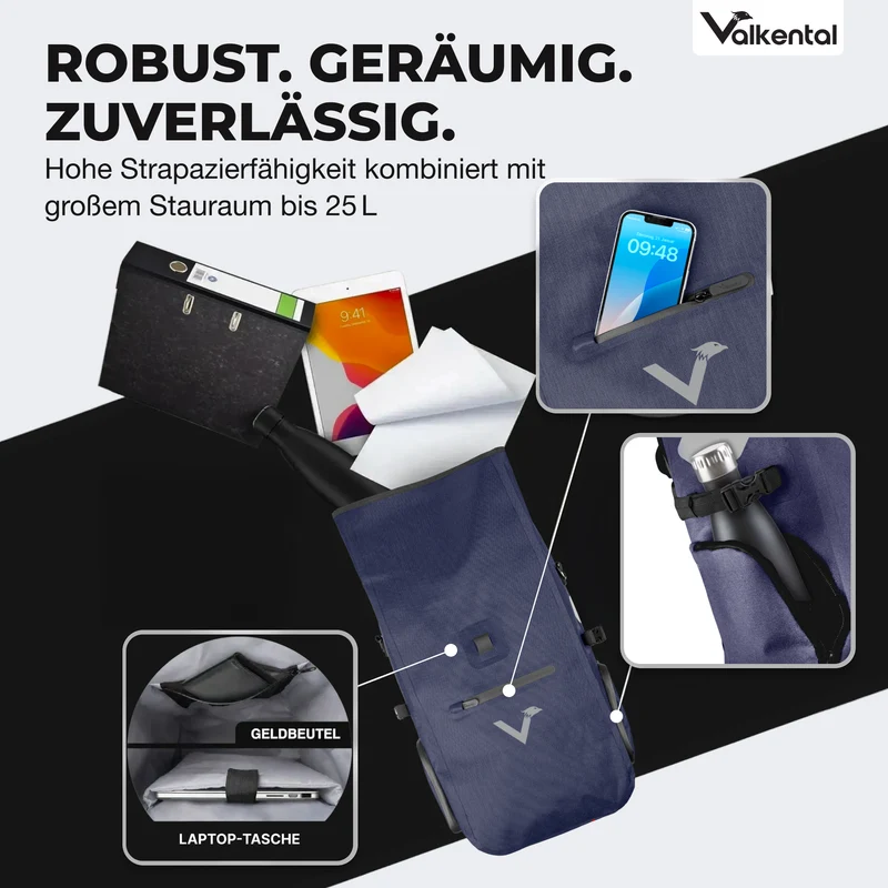 ValkPro 3in1 Fahrradtasche - hochfunktionales Multitalent - B-Ware