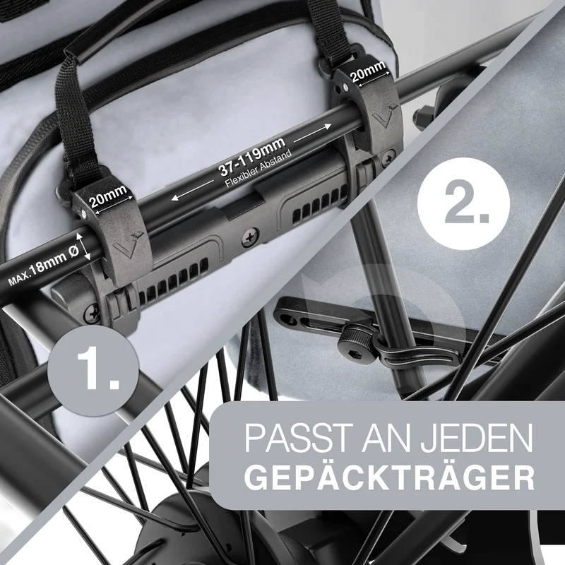 ValkPro 3in1 Fahrradtasche - hochfunktionales Multitalent - B-Ware
