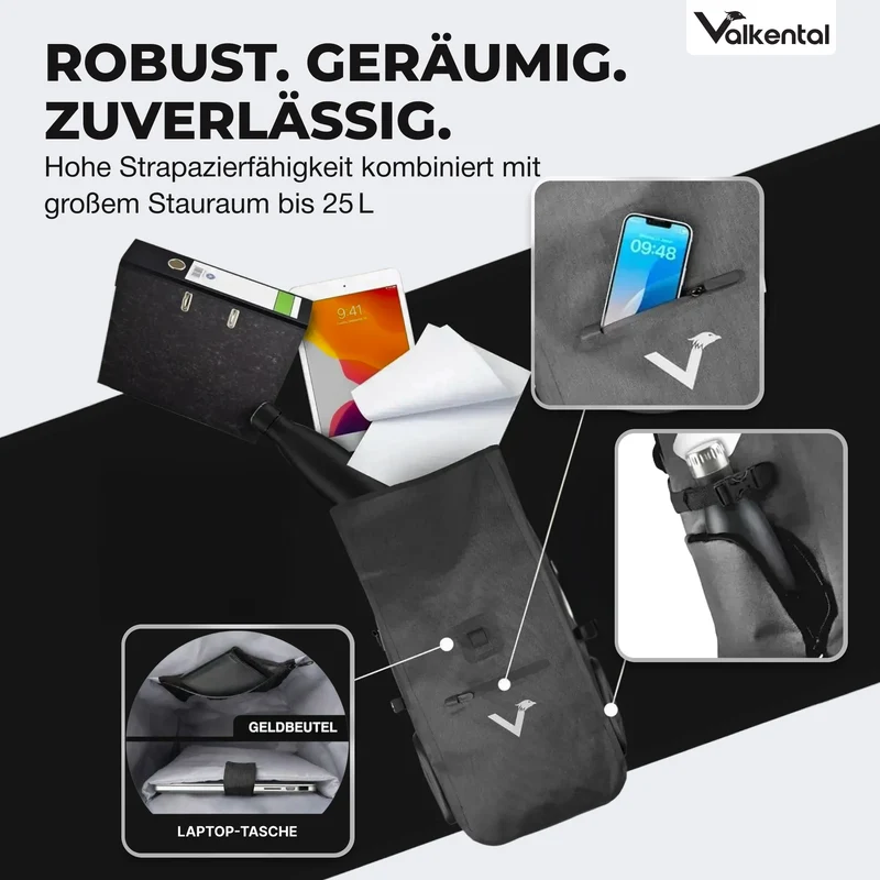 ValkPro 3in1 Fahrradtasche - hochfunktionales Multitalent - B-Ware