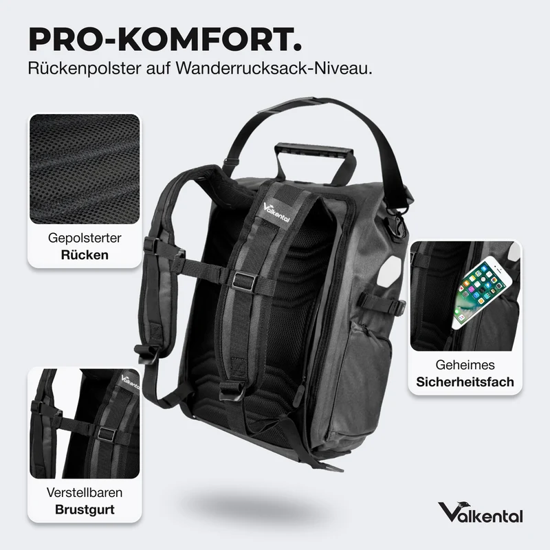 ValkPro 3in1 Fahrradtasche - hochfunktionales Multitalent - B-Ware