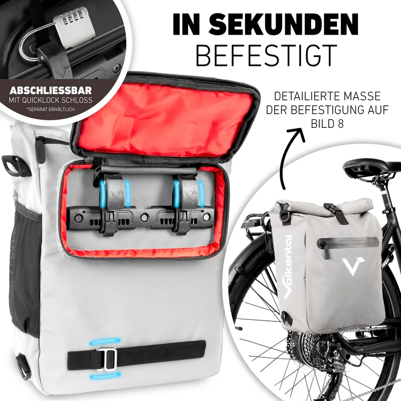ValkOne Light - 3in1 Fahrradtasche - perfekt für deinen Alltag!