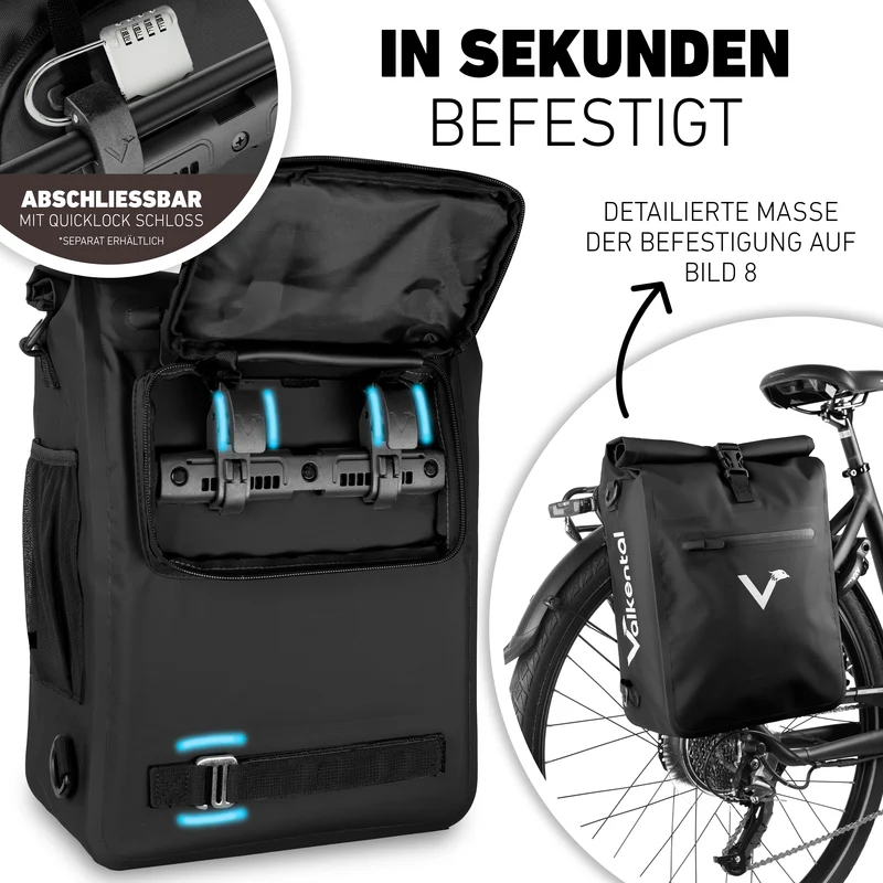 ValkOne Light - 3in1 Fahrradtasche - perfekt für deinen Alltag!