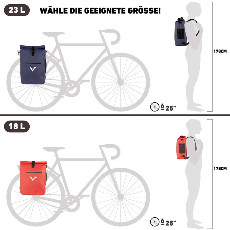 ValkOne Light - 3in1 Fahrradtasche - perfekt für deinen Alltag!