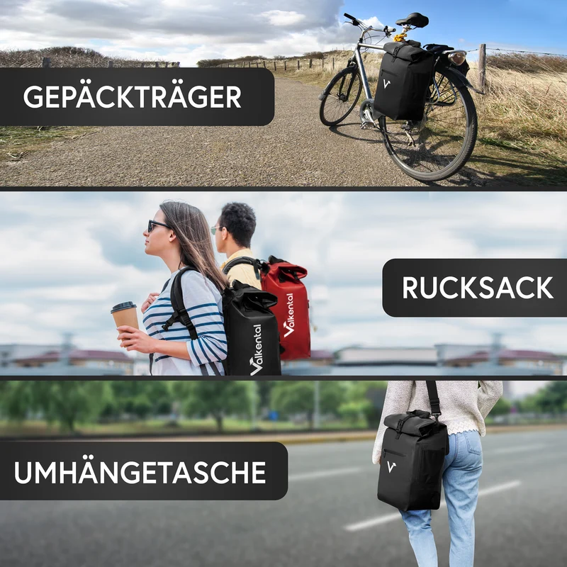 ValkOne 3in1 Fahrradtasche - perfekt für deinen Alltag! - B-Ware