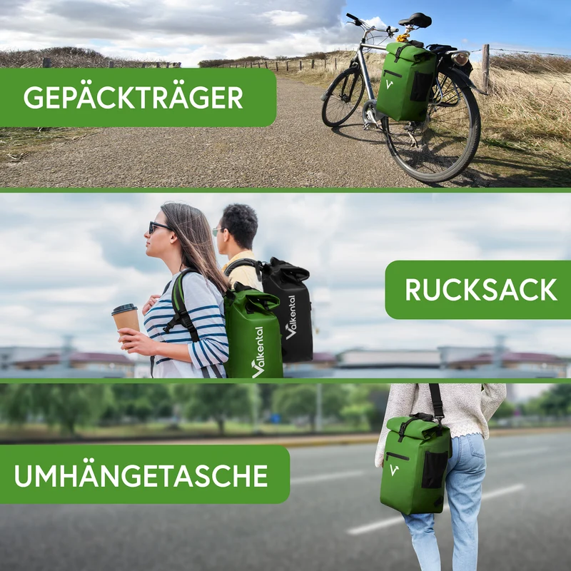 ValkOne 3in1 Fahrradtasche - perfekt für deinen Alltag! - B-Ware