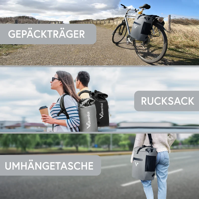 ValkOne 3in1 Fahrradtasche - perfekt für deinen Alltag! - B-Ware