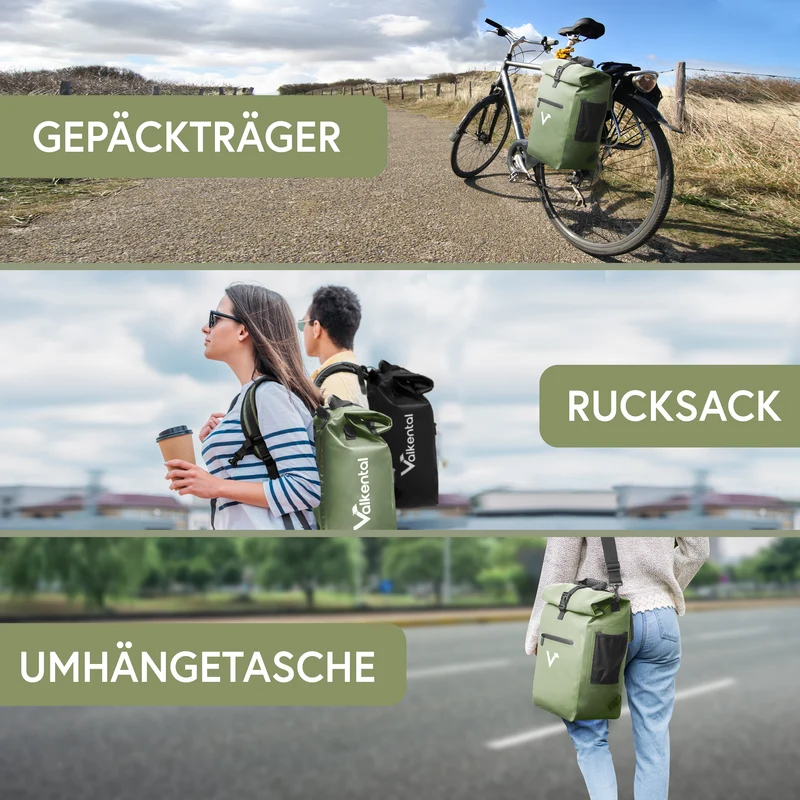 ValkOne 3in1 Fahrradtasche - perfekt für deinen Alltag! - B-Ware