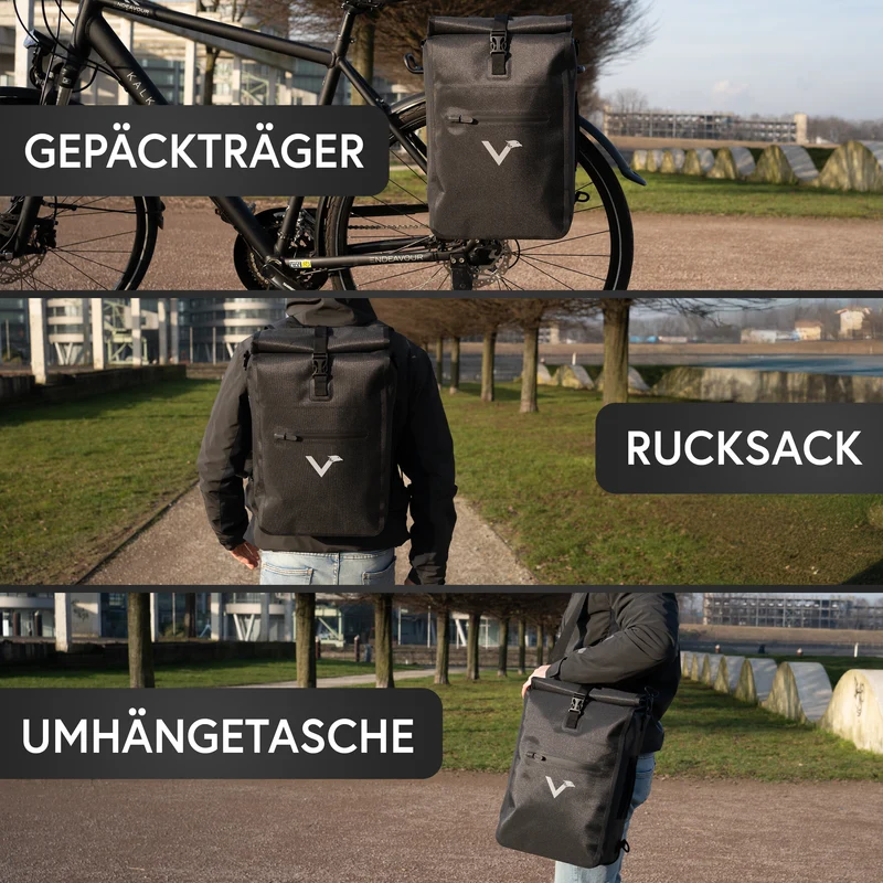 ValkOne 3in1 Fahrradtasche - perfekt für deinen Alltag! - B-Ware