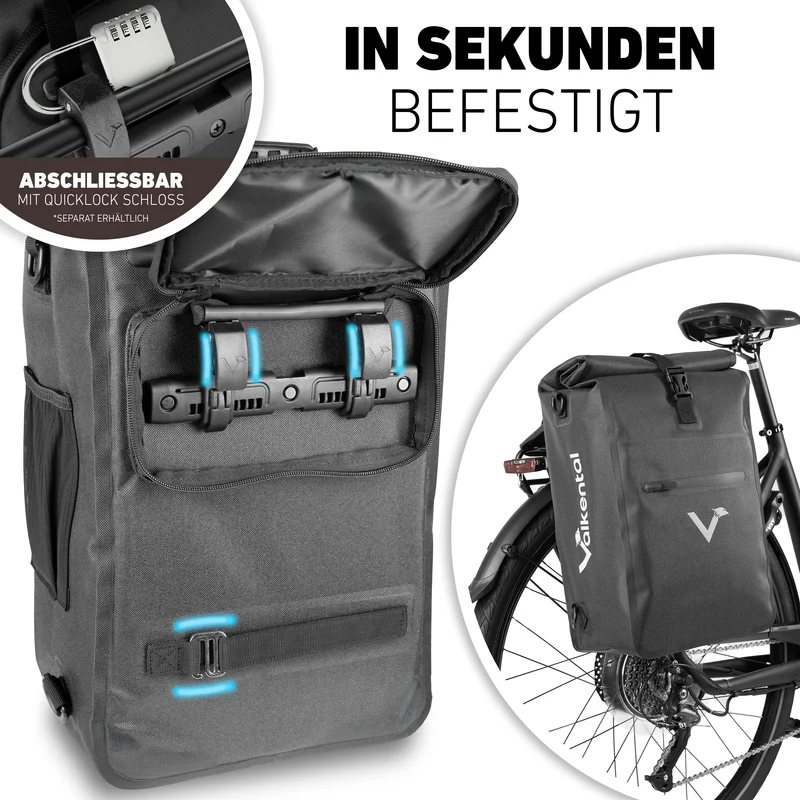ValkOne 3in1 Fahrradtasche - perfekt für deinen Alltag! - B-Ware
