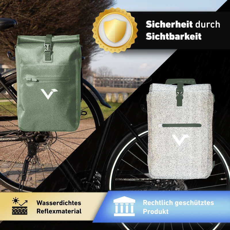 ValkOne 3in1 Fahrradtasche - perfekt für deinen Alltag! - B-Ware