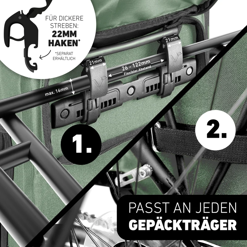 ValkOne 3in1 Fahrradtasche - perfekt für deinen Alltag! - B-Ware