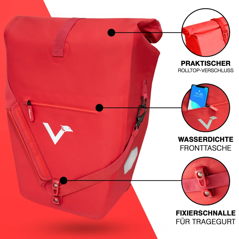 Bike Bag Urban - Praktische 2in1 Gepäckträgertasche im urbanen Look - B-Ware