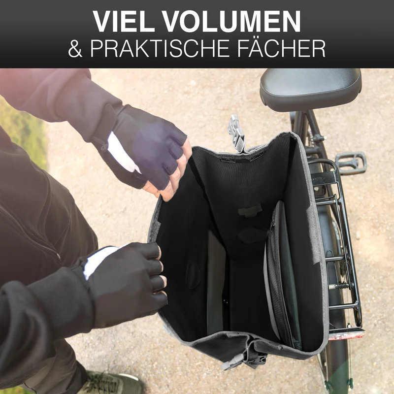 Bike Bag Urban - Praktische 2in1 Gepäckträgertasche im urbanen Look