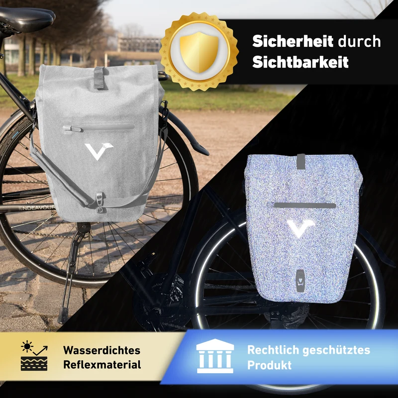 Bike Bag Urban - Praktische 2in1 Gepäckträgertasche im urbanen Look
