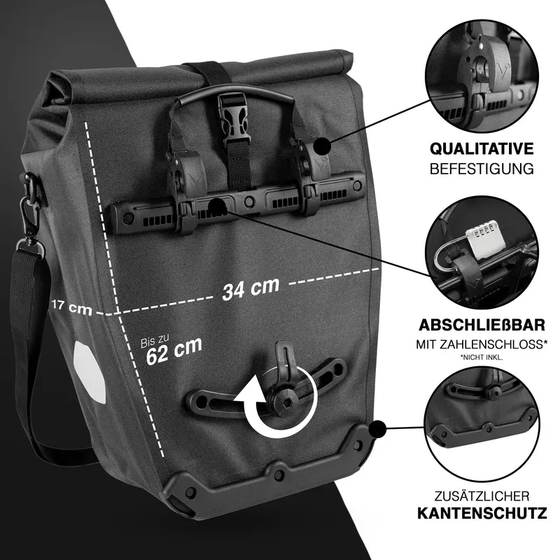 Bike Bag Urban - Praktische 2in1 Gepäckträgertasche im urbanen Look