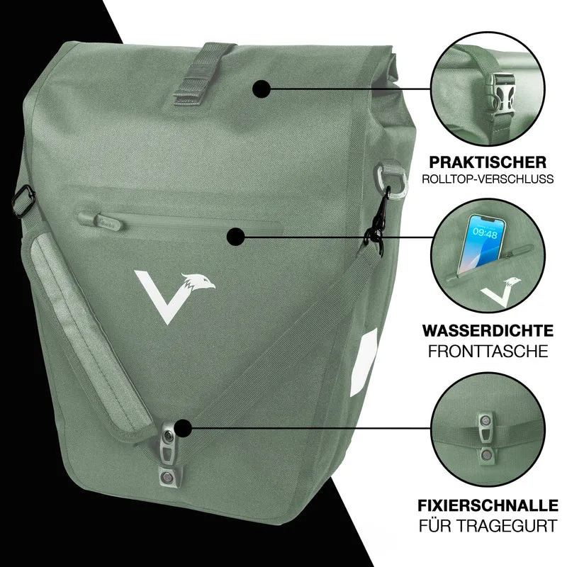 Bike Bag Urban - Praktische 2in1 Gepäckträgertasche im urbanen Look
