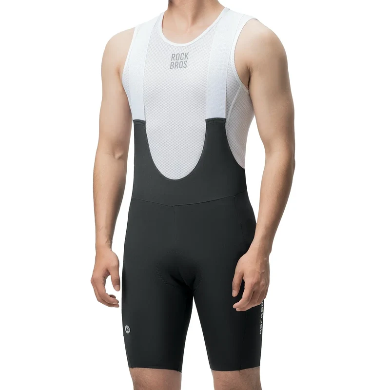 Radlerhose Heren Gepolstert, Fahrradhose Kurz, Bib Shorts mit Träger, Radsport Trägerhosen