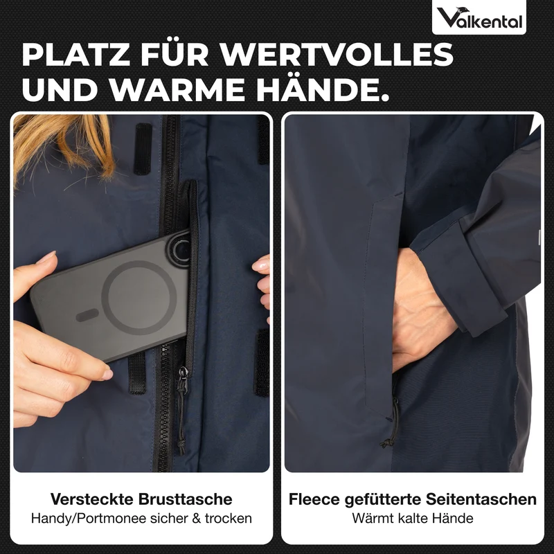 3in1 Smart Jacket - 100% reflektierend & wasserdicht mit Fleece Zipp-In - B-Ware