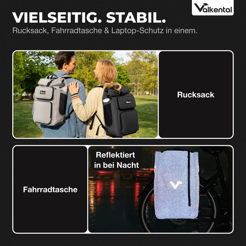 UrbanX 2.0 - 2in1 Fahrradtasche & Rucksack für die Stadt - B-Ware