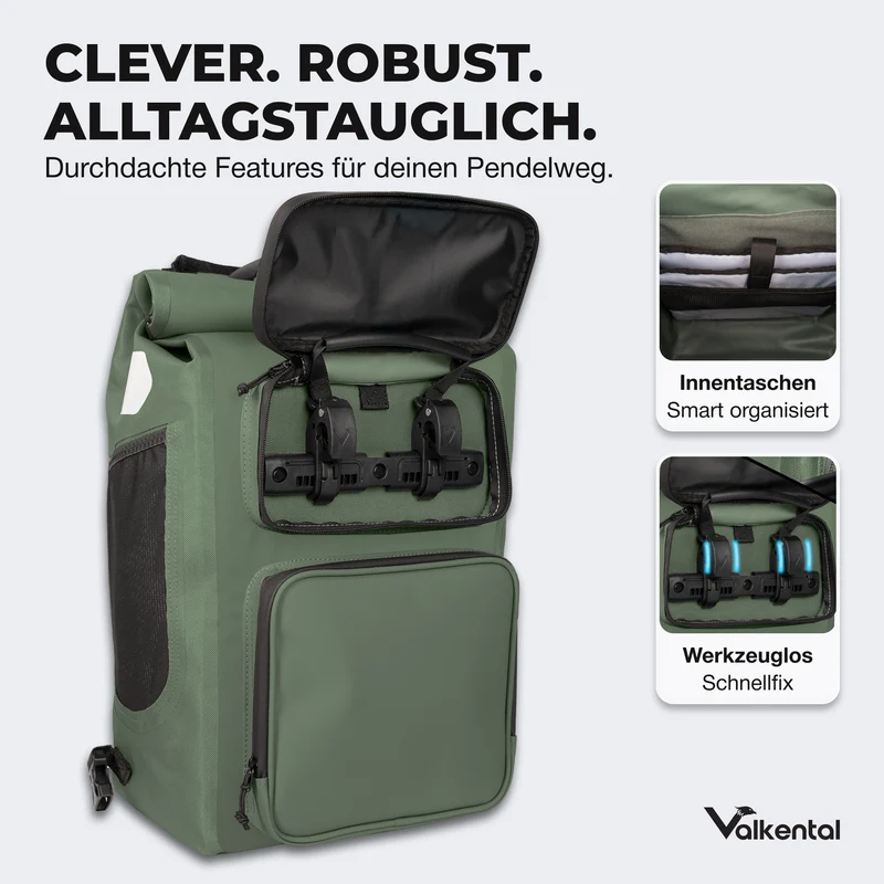 UrbanX 2.0 - 2in1 Fahrradtasche & Rucksack für die Stadt - B-Ware