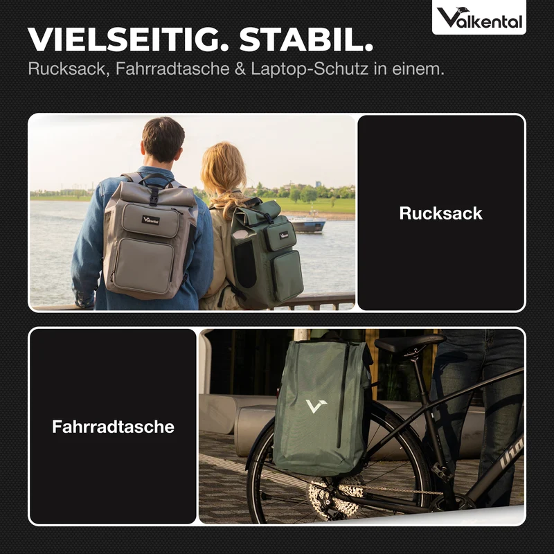 UrbanX 2.0 - 2in1 Fahrradtasche & Rucksack für die Stadt - B-Ware
