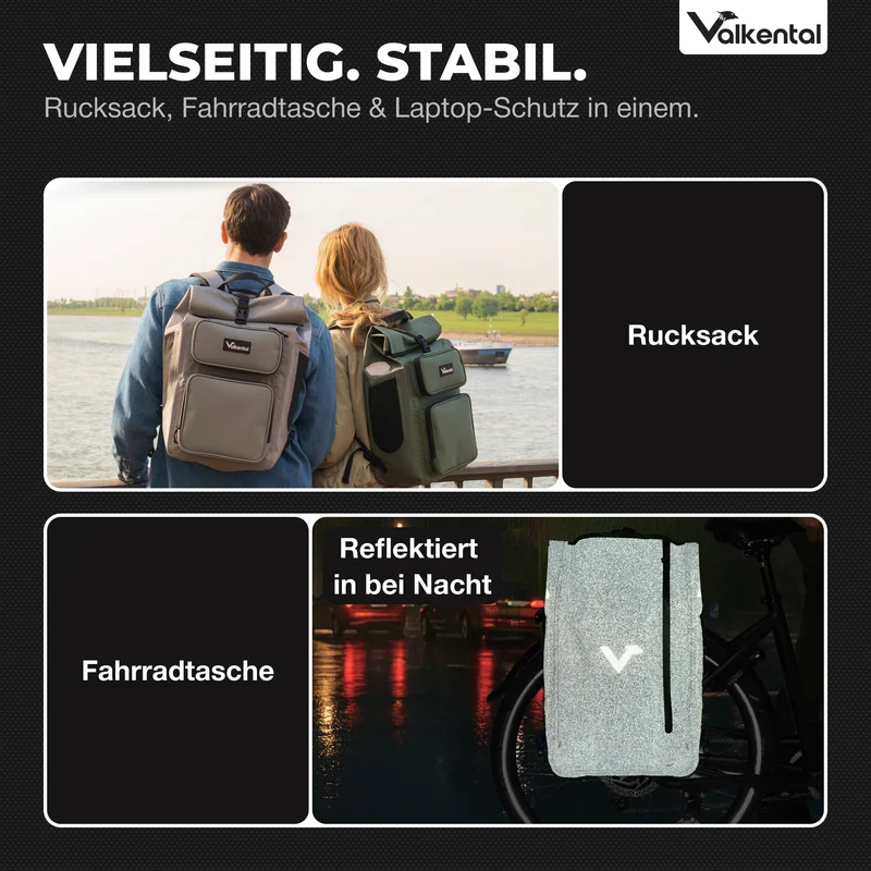 UrbanX 2.0 - 2in1 Fahrradtasche & Rucksack für die Stadt - B-Ware