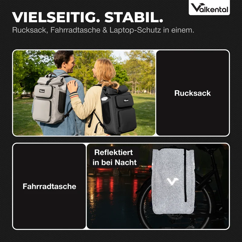 UrbanX 2.0 - 2in1 Fahrradtasche & Rucksack für die Stadt - B-Ware