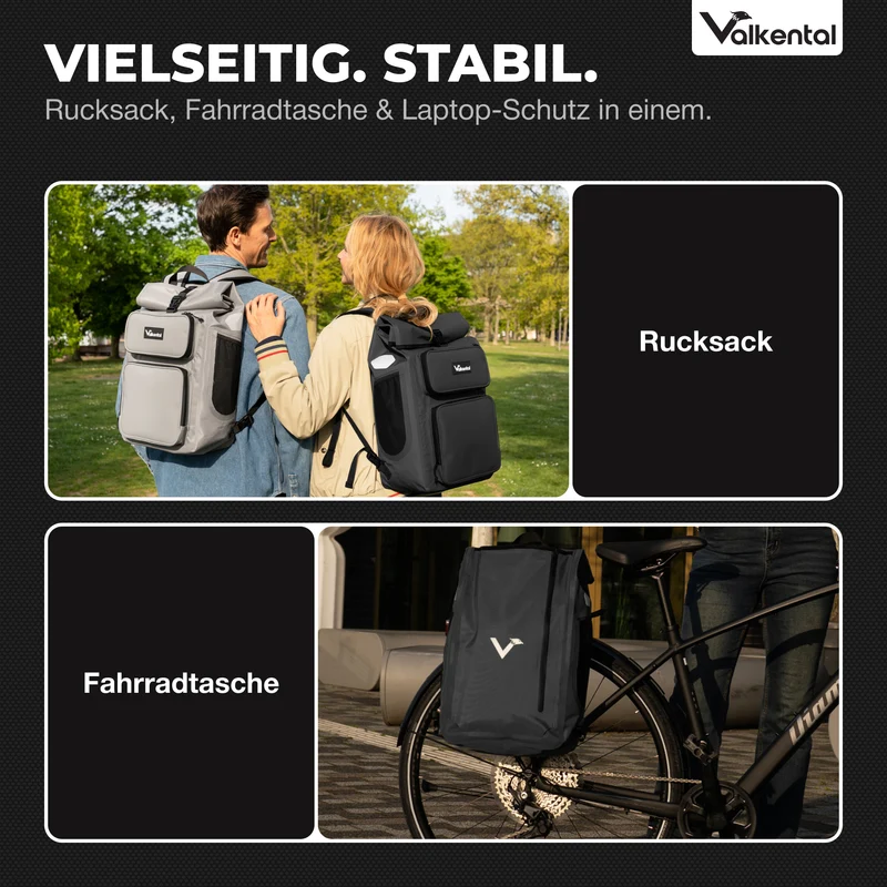 UrbanX 2.0 - 2in1 Fahrradtasche & Rucksack für die Stadt - B-Ware