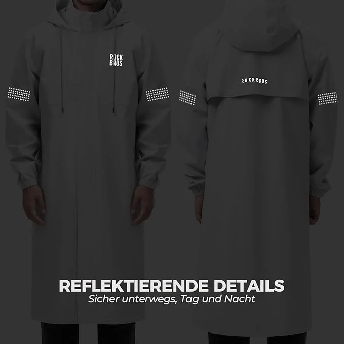 Regenjacke Wasserdichte Atmungsaktiv Regenponcho Regenmantel Windjack