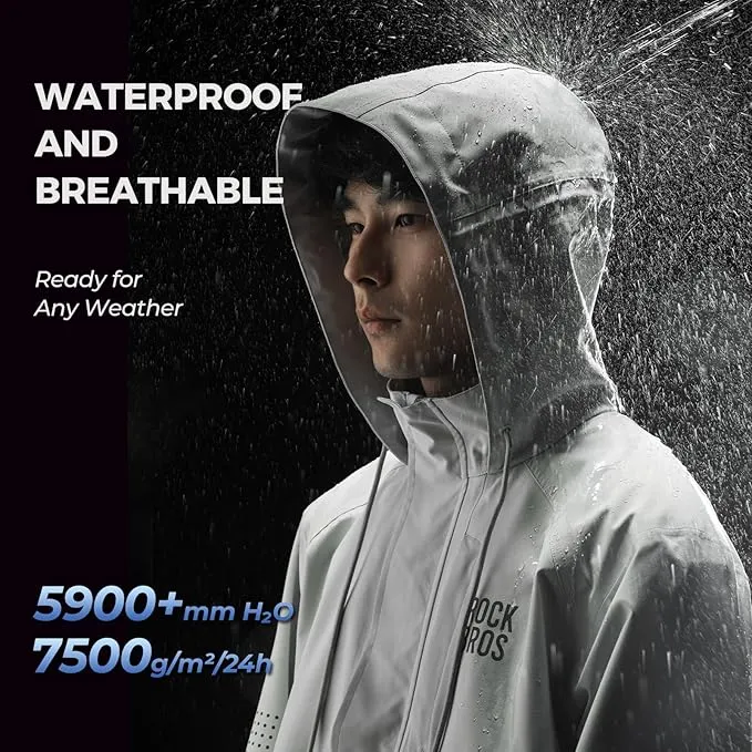 Regenjacke Wasserdichte Atmungsaktiv Regenponcho Regenmantel Windjack
