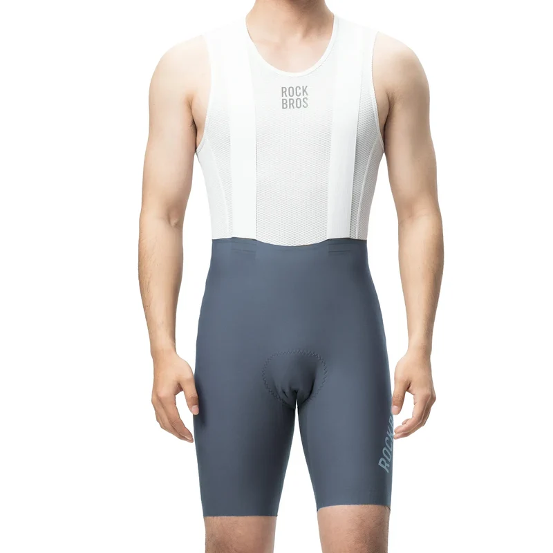 Herren Radlerhose mit Träger Gepolstert, Fahrradhose Kurz, Atmungsaktive schnelltrocknende