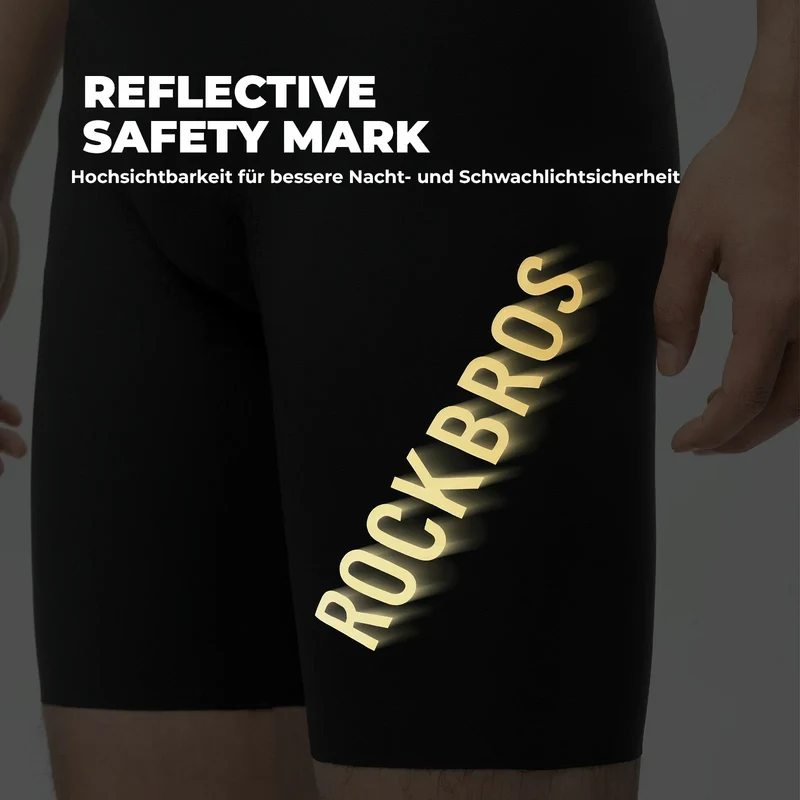 Herren Radlerhose mit Träger Gepolstert, Fahrradhose Kurz, Atmungsaktive schnelltrocknende