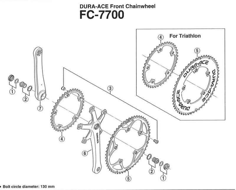 Shimano Dura-Ace Crankset/Kurbel FC-7700