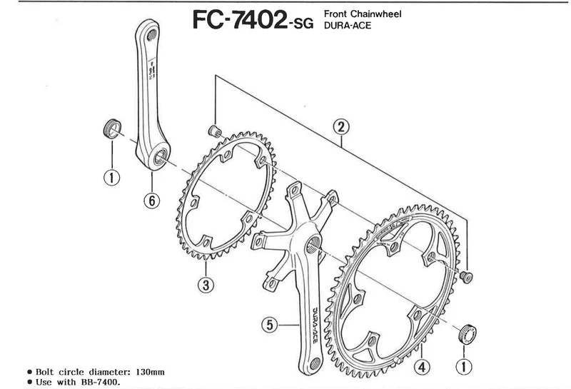 Shimano Dura-Ace Crankset/Kurbel FC-7402