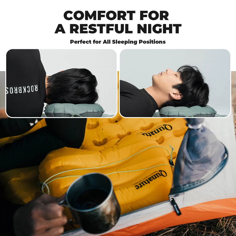 Qunature Aufblasbares Camping Kissen voor Outdoor Wandern