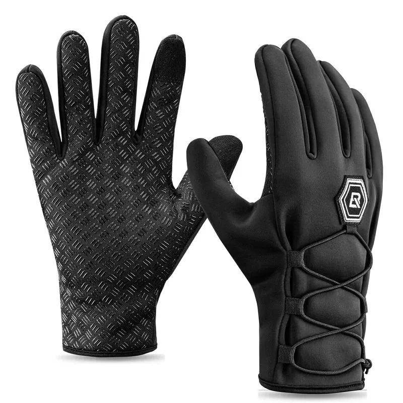 ROCKBROS Winter Fahrradhandschuhe Touchscreen Warme Handschuhe